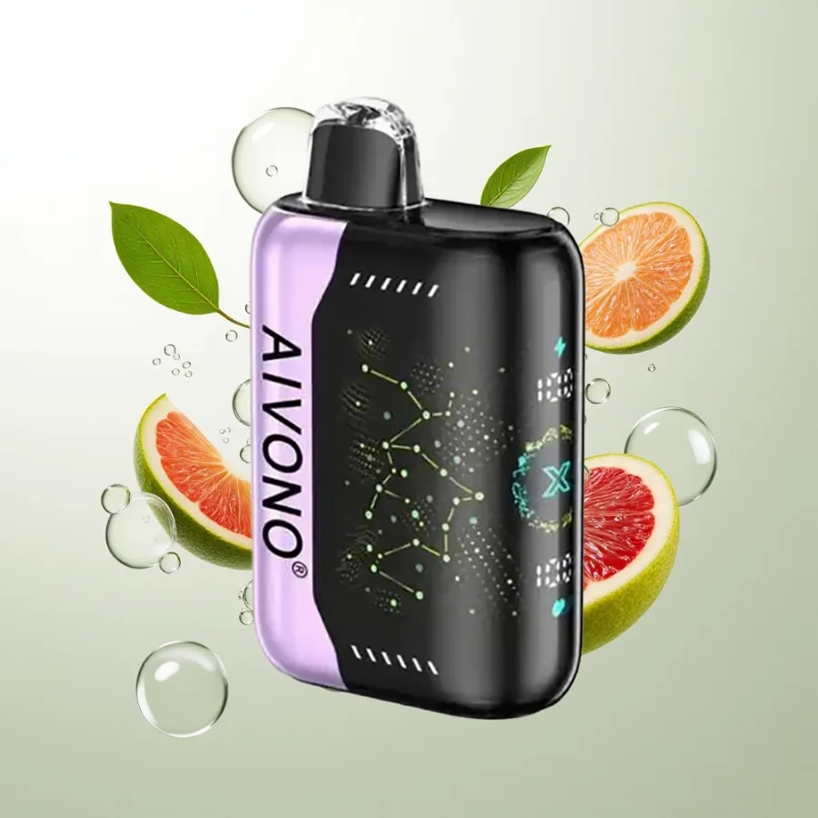 Aivono Aim Boom 25000 Puffs 650mah Type-C Green Apple Grape, disposable vape
