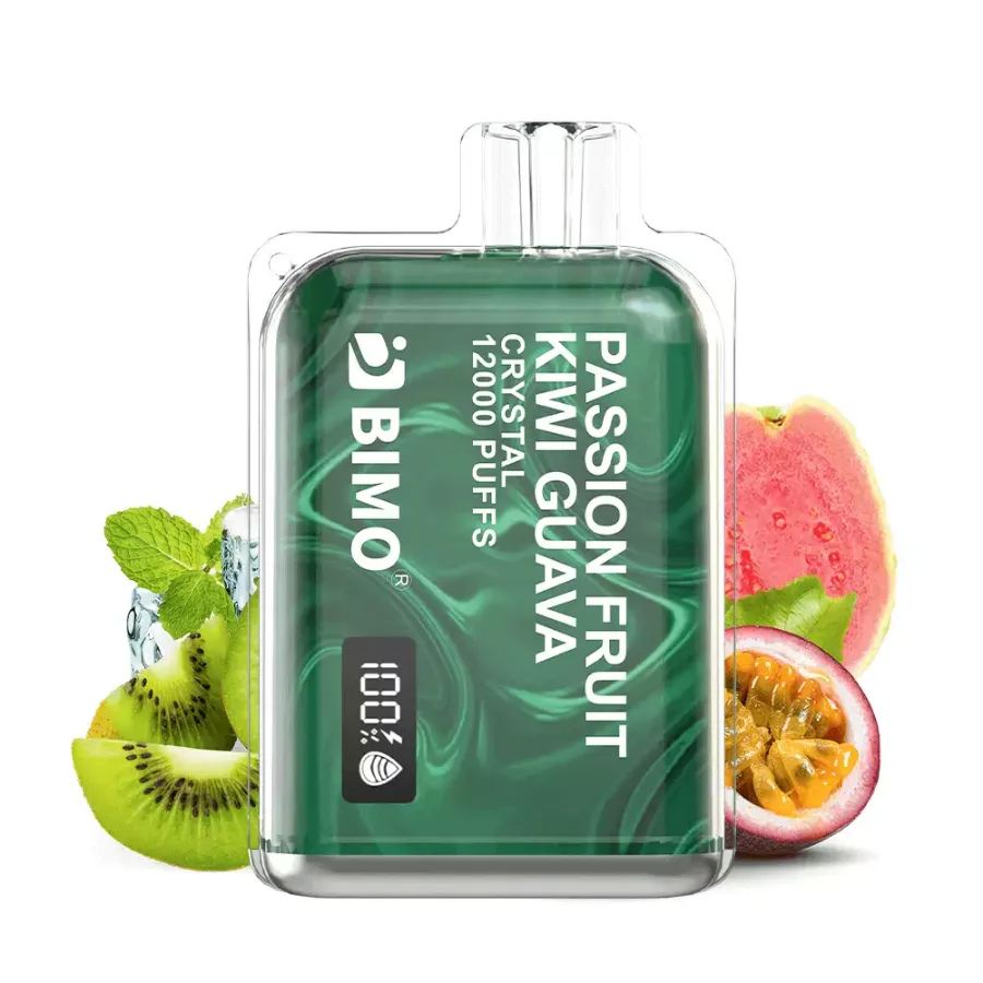 Bimo Crystal 12000 – Passion Fruit Kiwi Guava, disposable vape