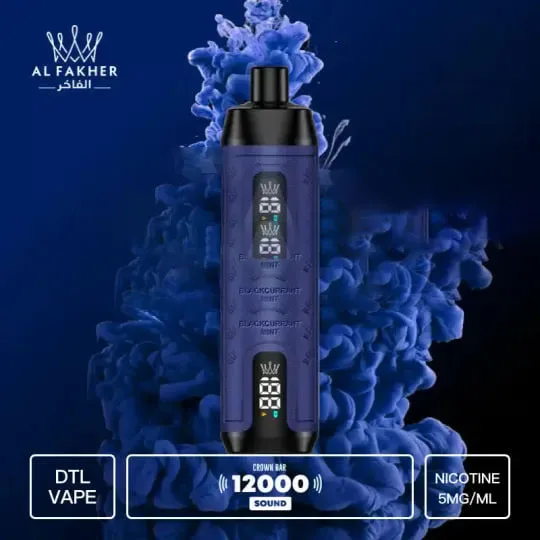 Blackcurrant Mint Al Fakher Crown Bar, disposable vape