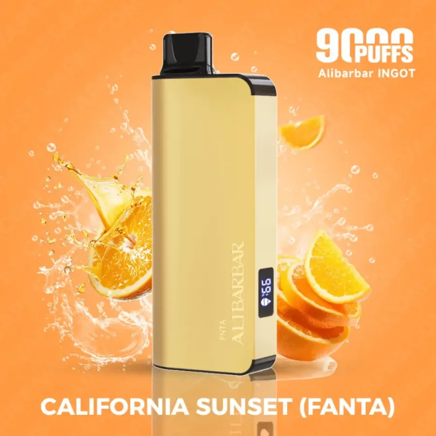 California Sunset Alibarbar Ingot 9000 Vape, disposable vape