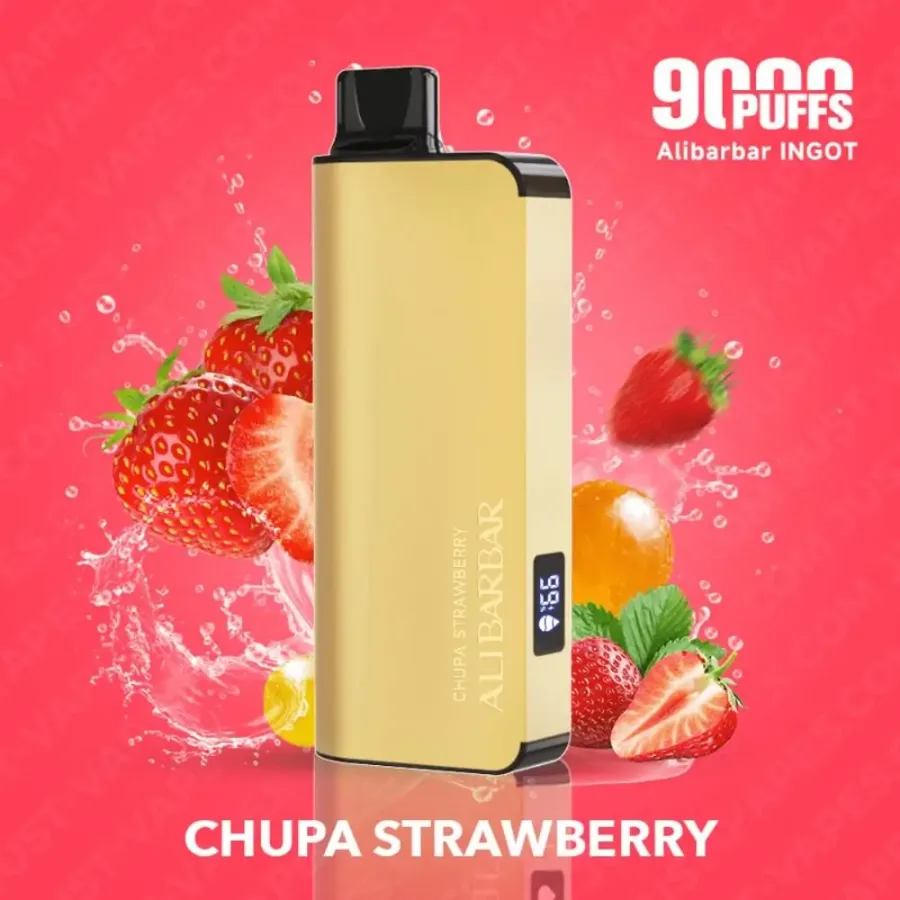 Chupa Chups Strawberry Alibarbar Ingot 9000 Vape, disposable vape