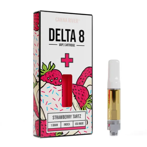 Delta 8 THC Cartridge – Strawberry Tartz – Indica 1g – Canna River, THC vape cartridge