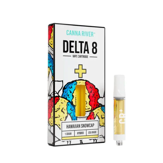 Delta 8 THC Vape Cartridge – Hawaiian Snowcap – Hybrid 1g – Canna River, THC vape cartridge