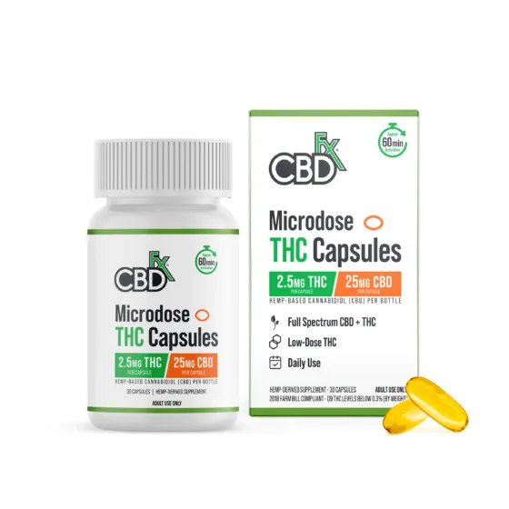 Delta-9 THC Capsules + CBD: Daily Chill Blend – Cbdfx, THC oil tincture bottle