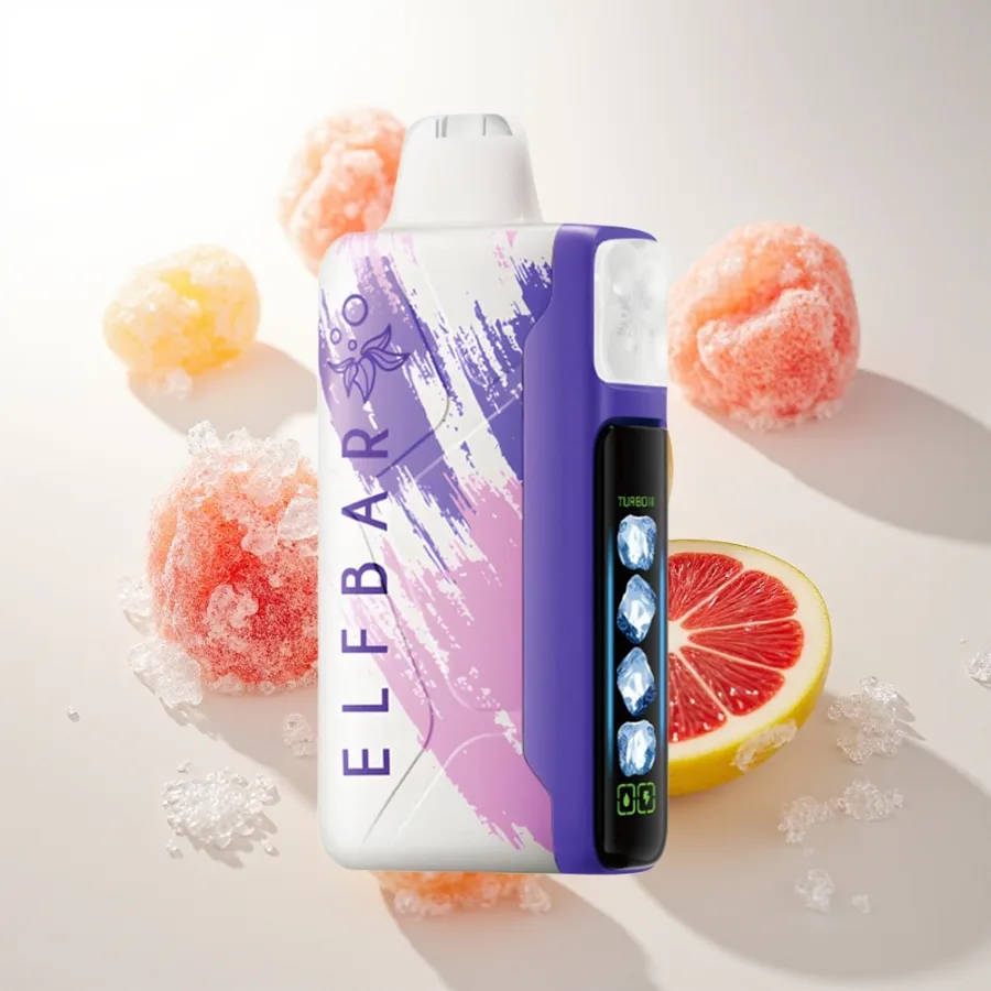Elf Bar Ice King 40000 Puffs Adjustable Cooling LCD Sour Lush Gummy, disposable vape