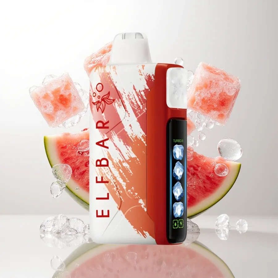 Elf Bar Ice King 40000 Puffs Rechargeable LCD Watermelon Ice, disposable vape
