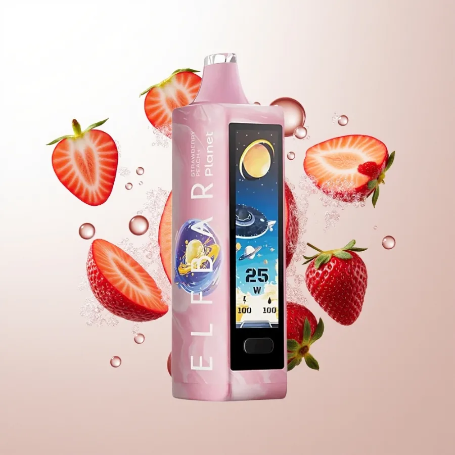 Elf Bar Planet 25000 Puffs 18ml Mesh Strawberry Peach+, disposable vape