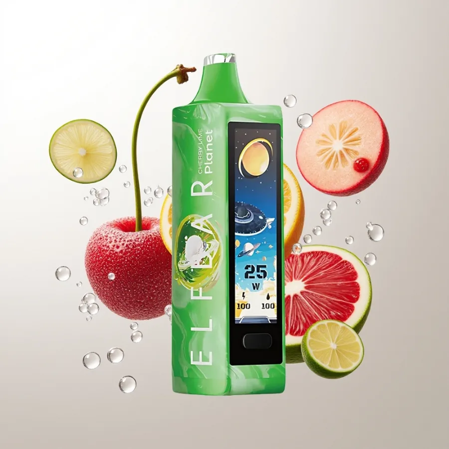 Elf Bar Planet 25000 Puffs Mesh Rechargeable Cherry Lime, disposable vape