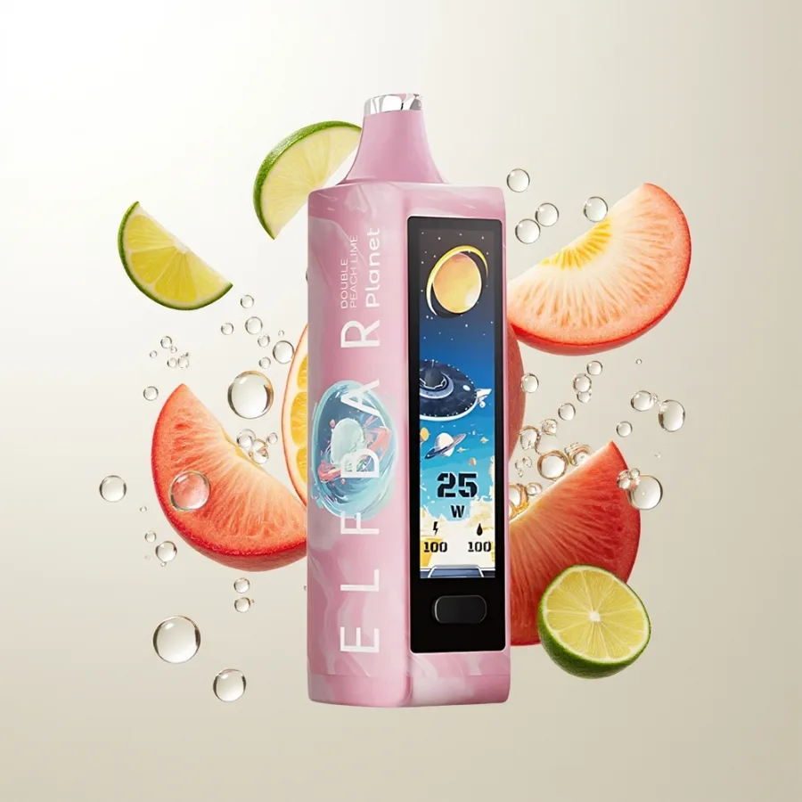 Elf Bar Planet 25000 Puffs Mesh Rechargeable Double Peach Lime, disposable vape