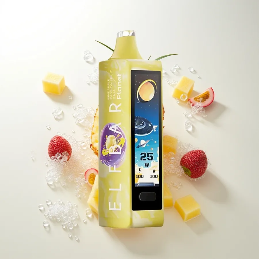 Elf Bar Planet 25000 Puffs Mesh Rechargeable Pineapple Passion Fruit Baja, disposable vape