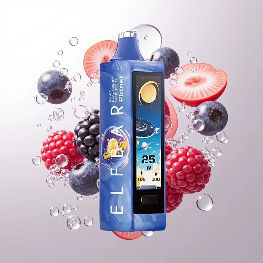 Elf Bar Planet 25000 Puffs Mesh Rechargeable Sour Blackberry Blueberry, disposable vape