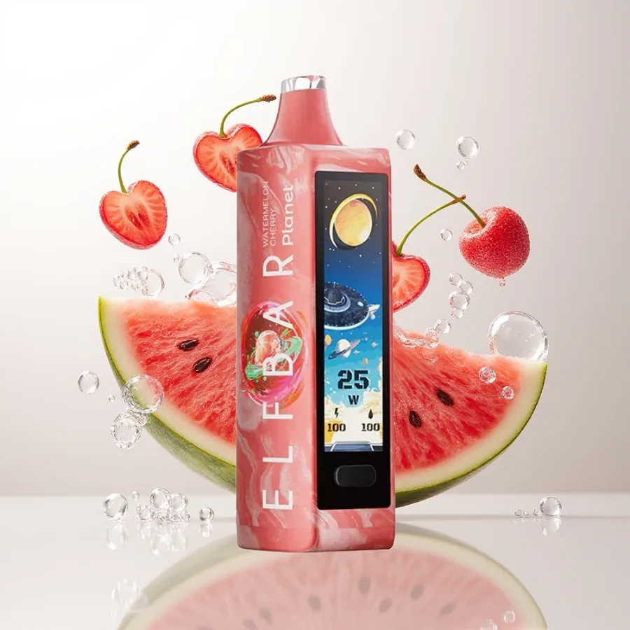 Elf Bar Planet 25000 Puffs Mesh Rechargeable Watermelon Cherry, disposable vape