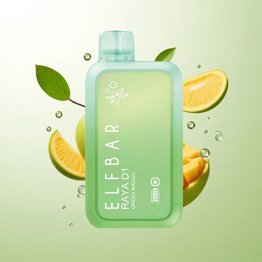 Elf Bar Raya D1 13000 Puffs 18ml Green Mango, disposable vape