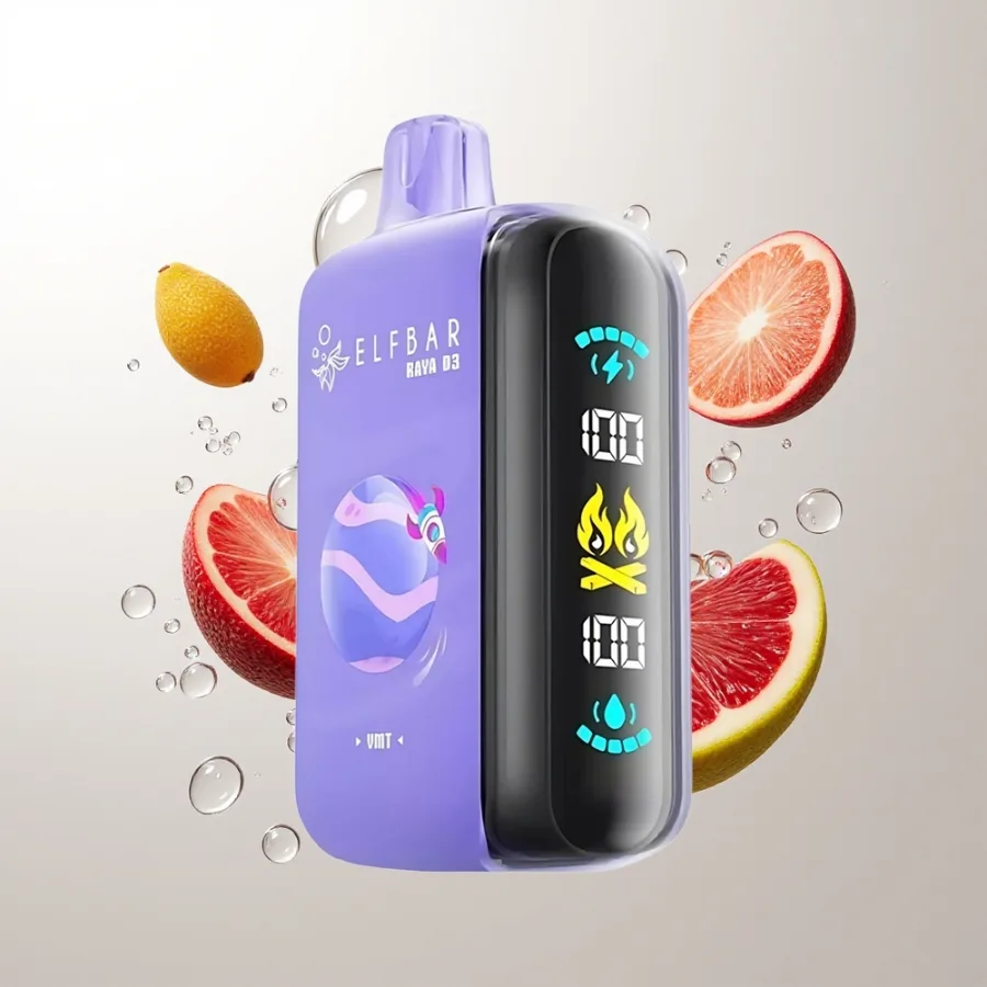 Elf Bar Raya D3 25000 Puffs 23ml 5% Display Large Screen Flavor Combination, disposable vape