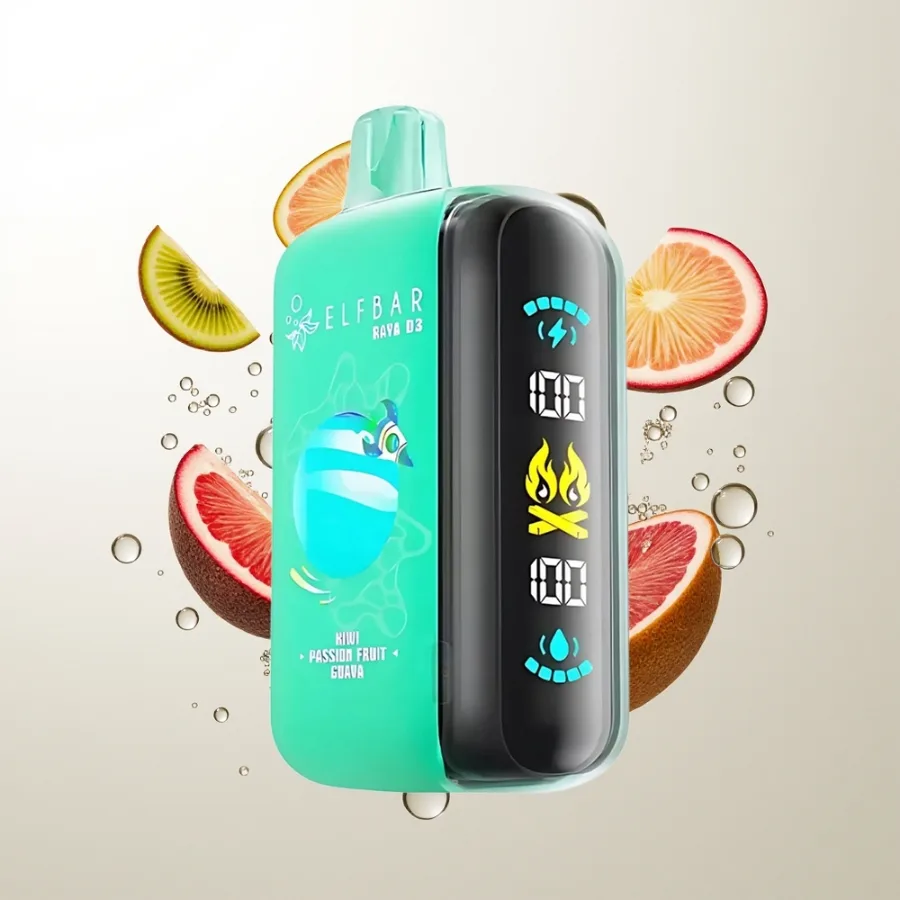 Elf Bar Raya D3 25000 Puffs 23ml 5% Kiwi Passion Fruit Guava, disposable vape