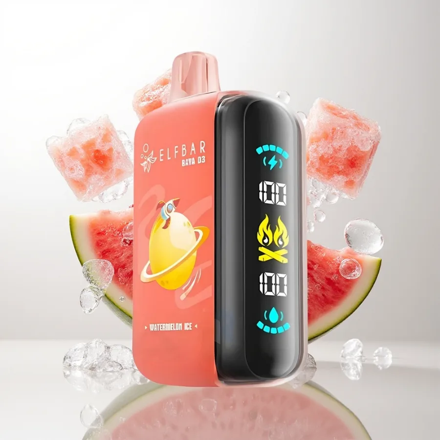 Elf Bar Raya D3 25000 Puffs Rechargeable Type-C Watermelon Ice, disposable vape