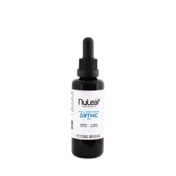 Full Spectrum Delta 9 THC Tincture – Nuleaf Naturals, THC oil tincture bottle