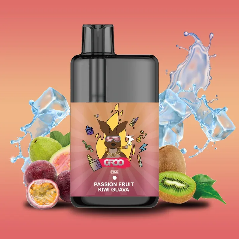 Groo Max – Passion Fruit Kiwi Guava Ice, disposable vape