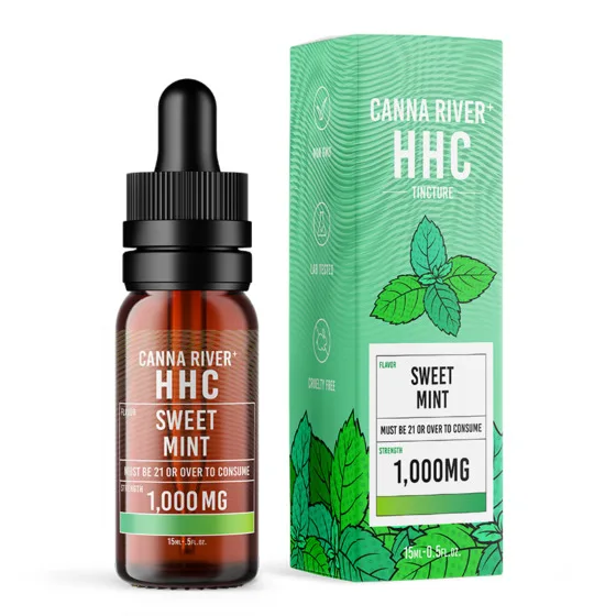 HHC Oil Tincture – Sweet Mint – Canna River, THC oil tincture bottle