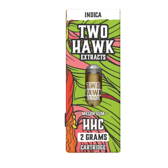 HHC Vape Cartridge – Melon Gum – Indica 2g – Two Hawk Hemp Co., THC vape cartridge