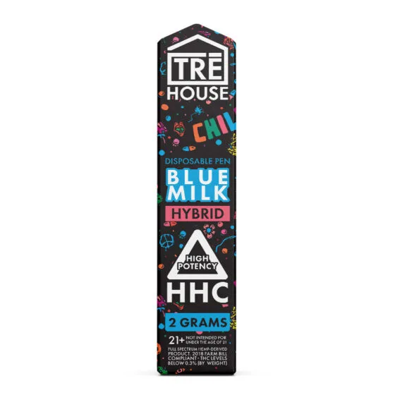 High Potency HHC Vape Pen – Blue Milk – Hybrid 2g – Trē House, THC vape pen