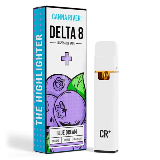 Highlighter Delta 8 THC Vape Pen – Blue Dream – 2g – Canna River, THC vape pen