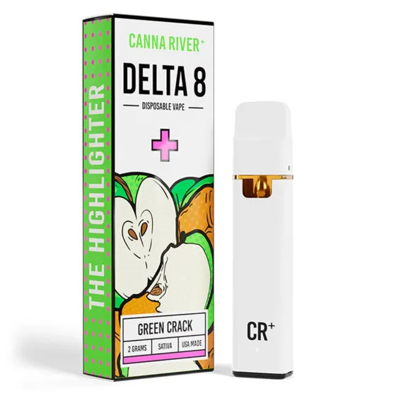Highlighter Delta 8 THC Vape Pen – Green Crack – Sativa 2g – Canna River, THC vape pen