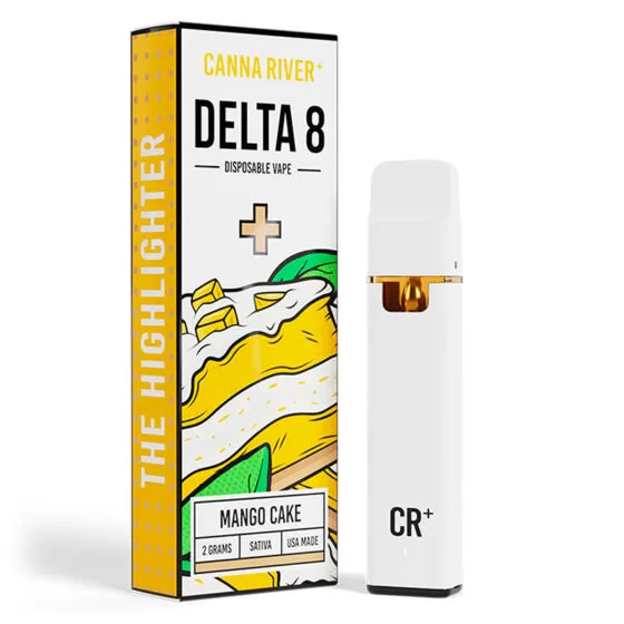 Highlighter Delta 8 THC Vape Pen – Mango Cake – Sativa 2g – Canna River, THC vape pen