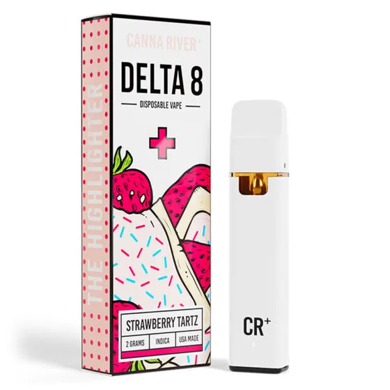 Highlighter Delta 8 THC Vape Pen – Strawberry Tartz – Sativa 2g – Canna River, THC vape pen