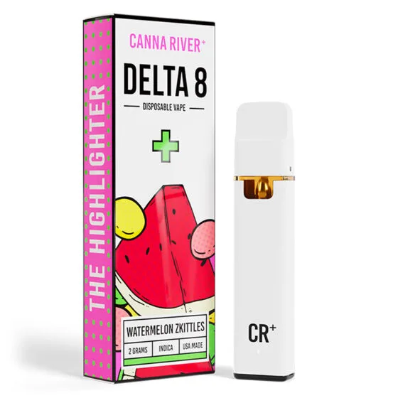 Highlighter Delta 8 THC Vape Pen – Watermelon Zkittles – Indica 2g – Canna River, THC vape pen