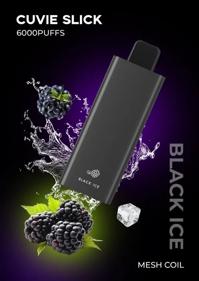 HQD Cuvie Slick Black Ice 6000 Puffs, disposable vape