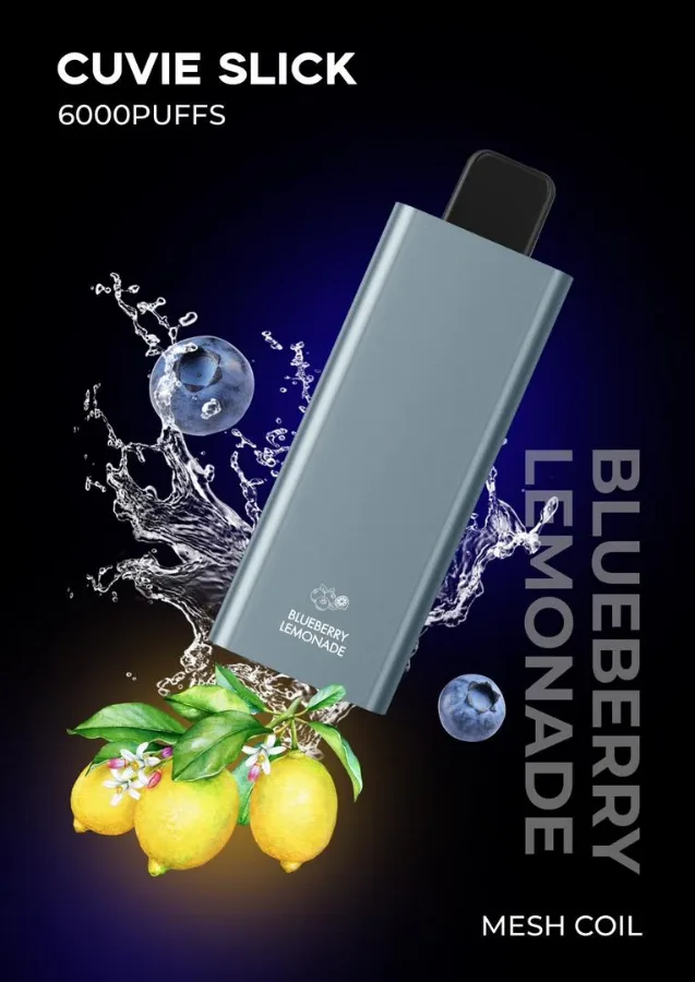 HQD Cuvie Slick Blueberry Lemonade 6000 Puffs, disposable vape