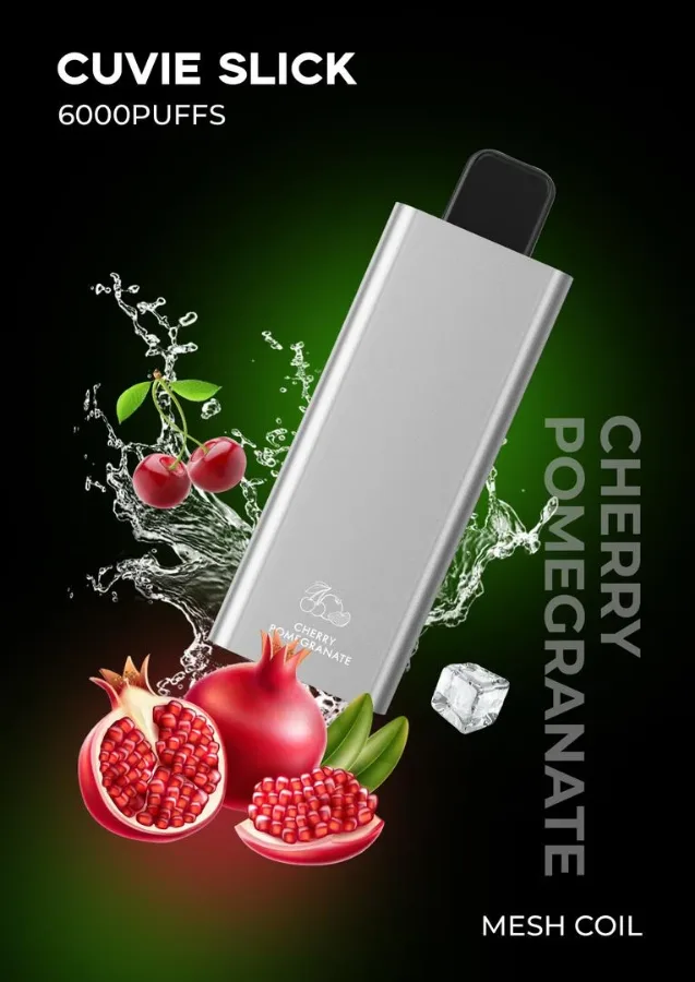 HQD Cuvie Slick Cherry Pomergrante 6000 Puffs, disposable vape