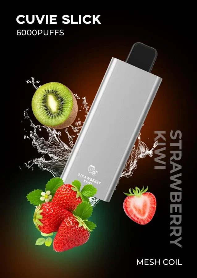 HQD Cuvie Slick Strawberry Kiwi 6000 Puffs, disposable vape