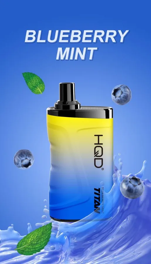 HQD Titan Blueberry Mint 7000 Puffs, disposable vape