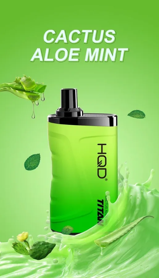 HQD Titan Cactus Aloe Mint 7000 Puffs, disposable vape