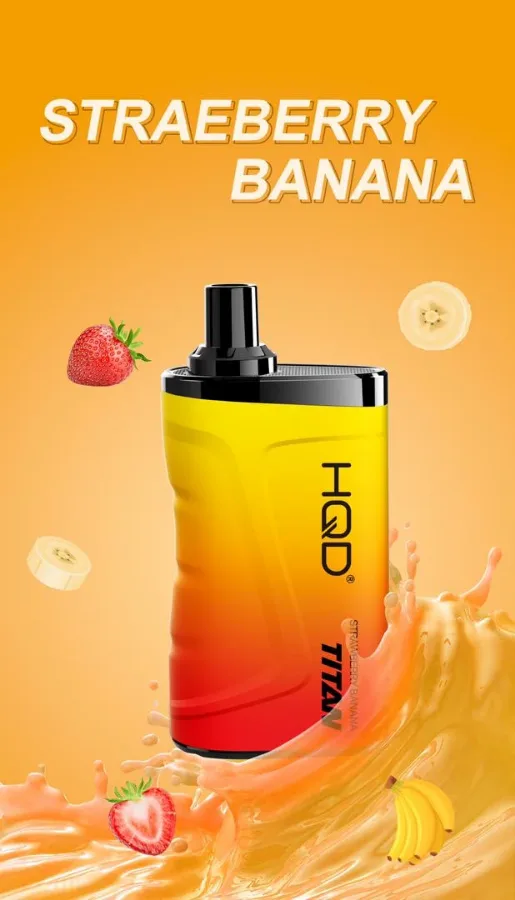 HQD Titan Strawberry Banana 7000 Puffs, disposable vape