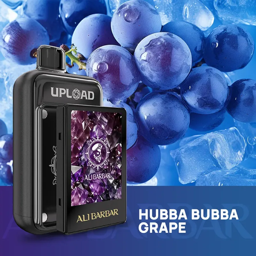 Hubba Bubba Grape Alibarbar Upload 25000 Vape, disposable vape