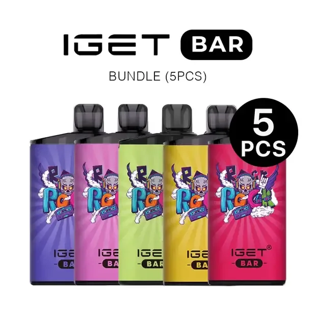 IGET Bar Bundle (5pcs), multipack of disposable vapes