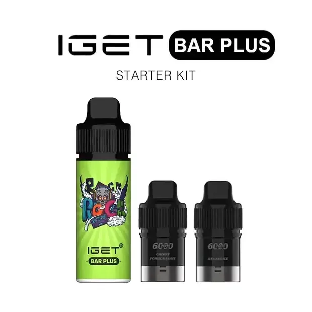 IGET Bar Plus Starter Kit (3pcs), multipack of disposable vapes