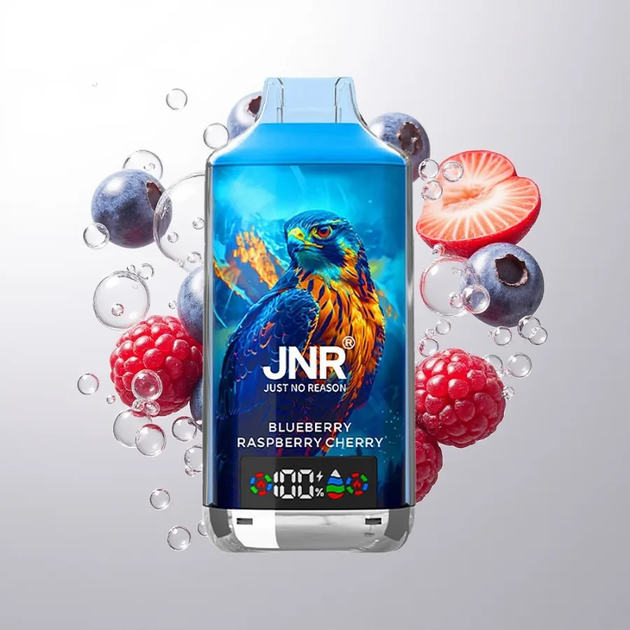 JNR Falcon X 18000 Puffs Digital Display Blueberry Raspberry Cherry, disposable vape