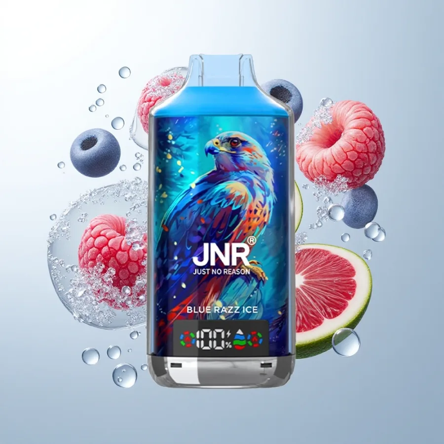 JNR Falcon X 18000 Puffs Dual Mesh Blue Razz Ice, disposable vape