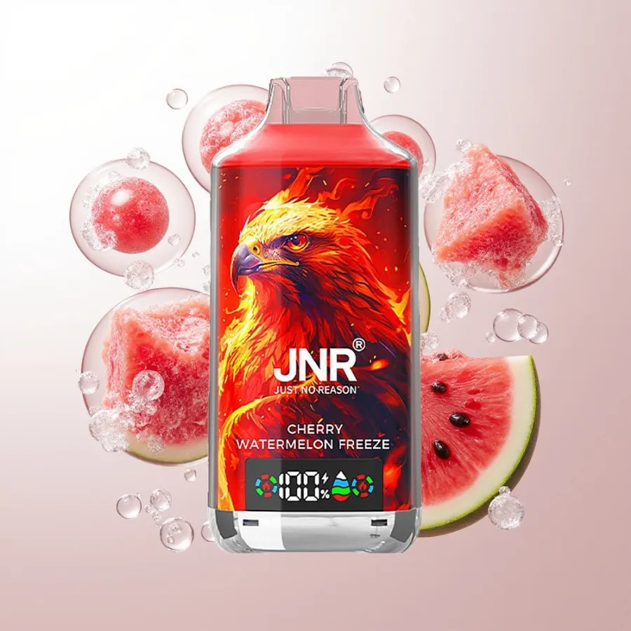 JNR Falcon X 18000 Puffs Dual Mesh Coil Cherry Watermelon Freeze, disposable vape