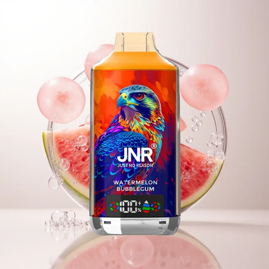 JNR Falcon X 18000 Puffs Dual Mesh Coil Watermelon Bubblegum, disposable vape