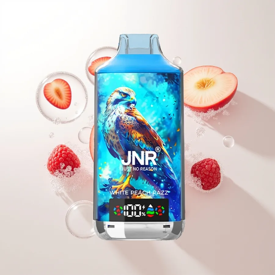 JNR Falcon X 18000 Puffs Dual Mesh White Peach Razz, disposable vape