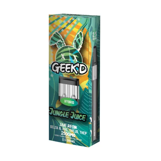 Live Resin Delta 8 THC Vape Pen with Phc + Thcjd – Jungle Juice – 2.5g – Geek’d, THC vape pen