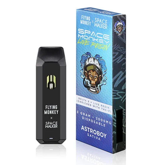 Live Resin Delta 8 THC Vape Pen with THC-P – Astroboy – Sativa 3g – Flying Monkey X Space Walker, THC vape pen
