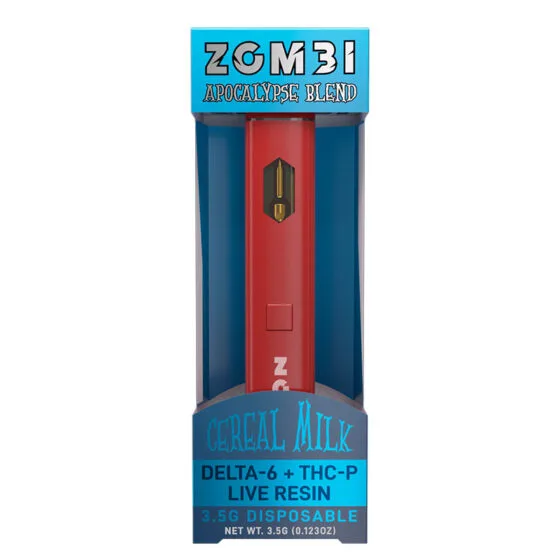 Live Resin THC-P + Delta 6 THC Vape Pen – Cereal Milk – 3.5g – Zombi, THC vape pen
