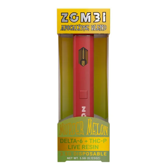 Live Resin THC-P + Delta 6 THC Vape Pen – Murder Melon – 3.5g – Zombi, THC vape pen
