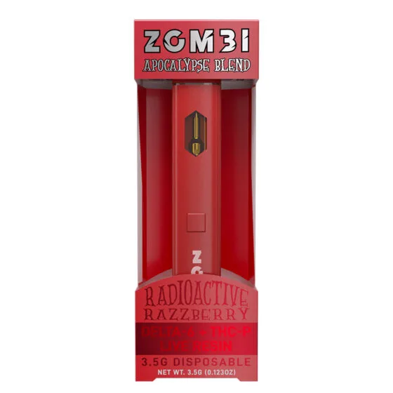 Live Resin THC-P + Delta 6 THC Vape Pen – Radioactive Raspberry – 3.5g – Zombi, THC vape pen